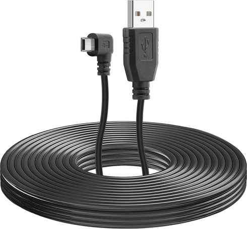 PASOW Mini USB Charging Cable USB 2.0 A-Male to Mini-B Car Vehicle Power Charger Adapter Cord for Dash Cam Rearview Mirror Cam Backup Camera (11.5...