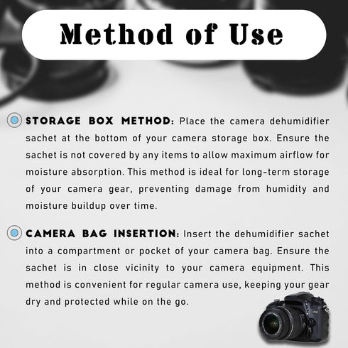 Xcivi 6 Packs Silica Gel desiccant for Digital Camera, for KODAK Cameras, for Canon Cameras,for Sony Cameras, Silica Gel Desiccant Compact Dehumid...