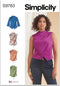 Simplicity Misses' Tops Sewing Pattern Packet, Design Code S9783, Sizes 6-8-10-12-14, Multicolor...