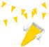 100 Feet Solid Yellow Pennant Banner Flags String Triangle Bunting Flags,Decorations for Grand Opening,Birthday Party,Festival Celebration...