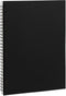 DSTELIN 10 inch x 7.5 inch, 100GSM, Blank Spiral Notebook, 1-Pack, Soft Cover, Sketch book, 120 Pages / 60 Sheets, (Black)...