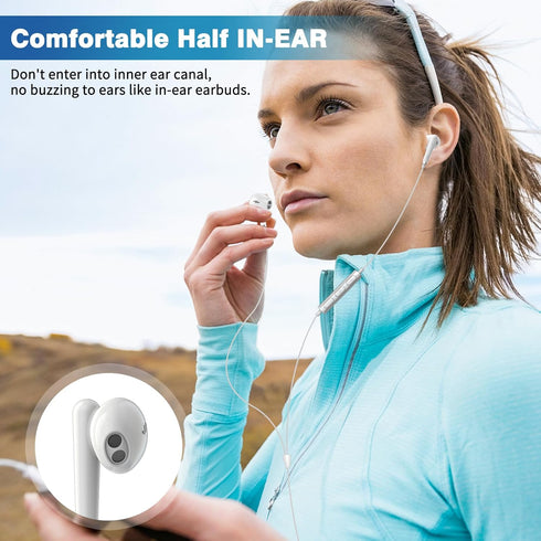 3.5mm Headphones Wired Earbuds for Chromebook Laptop,in-Ear Headset Earphones with HD Mic,Clear Call,Volume Control for Nintendo Switch,MP4/MP3,Sa...