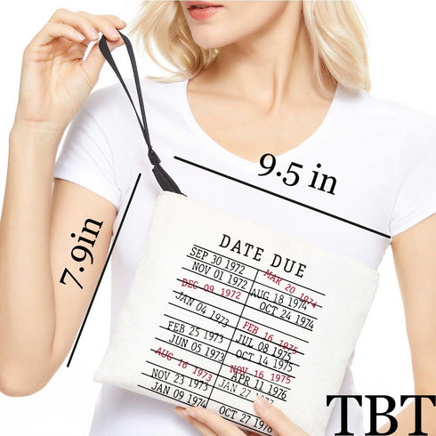 Funny Librarian Gifts Makeup Bag Bookish Gifts Cosmetic Travel Bag Book Lovers Gifts Zipper Pouch Book Club Gifts Skincare Bag Nerd Bookworm Readi...