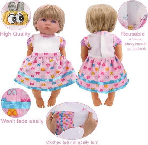Girl Doll Clothes and Accessories 6 Sets Doll Clothes for 12 Inch Dolls Alive-Baby Doll Clothes Dress Pajamas Lovely Baby Doll Outfits Accessories...