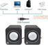 MANHATTAN USB Powered Stereo Speaker System - Small Size - with Volume Control & 3.5 mm Audio Plug to Connect to Laptop, Notebook, Desktop, Comput...