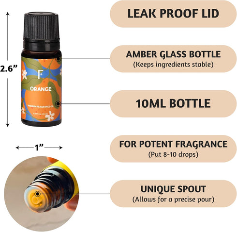 Folkulture Essential Oils Set of 2 | Essential Oils for Diffusers for Home, Diffuser Oils Scents for Home, Lemon Essential Oil & Orange Essential ...