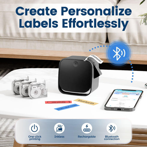 Phomemo M960 Label Maker with Tape,Mini Label Maker Printer,Bluetooth Label Makers,Smartphone Labeler, Easy to Use, for School Item Home Business ...