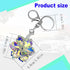 Crystal Glass Flower Bling Keyring, Multi-Color Art Snowflake Crystals Gemstone Aesthetic, Car Keychains for Men and Women, Auto Accessories, Fami...