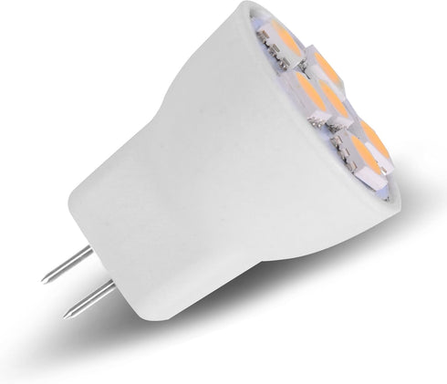 MR8 Light Bulb LED Replacement for Mini Halogen Recessed Lamps 12 Volt 1" Diameter GU4 RV Boat Camper Yacht Train Motor Home Interior Tiny House S...