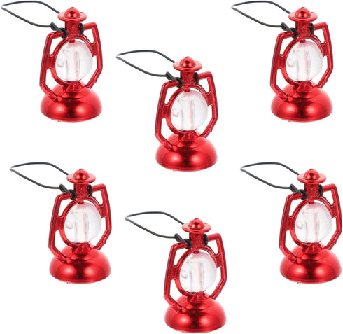 Toddmomy Mini Dollhouse Lantern 6Pcs Mini Kerosene Lamp Miniature Lantern Micro Landscape Ornament Mini Lantern for Dollhouse Accessories...
