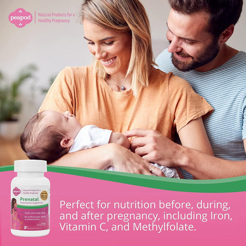 Fairhaven Health Peapod Prenatal Multivitamin - 1 Per Day, Light Vanilla Flavor - Pregnancy Must Haves for Women and Baby Health - Includes Iron, ...