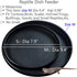 Reptile Water Food Dish Bowl Turtle Feeder Tortoise Feeding Dish Container (M, Black)...