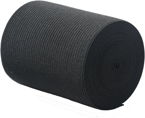 3-inch Black Knit ELASTIC Spool Wide Heavy Stretchy Band for Skirts Waistband DIY Sewing Project, 5 Yards Full Roll...