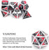 Haxtec DND Metal Dice Set D&D Red and Black Metal DND Dice for Dungeons and Dragons RPG Games-Vampire(Silver Black Red)...