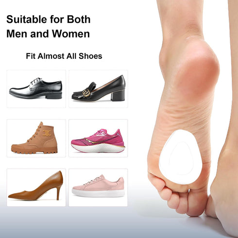 4 Pair Metatarsal Pads Women, Gel Self Adhesive Metatarsal Pads Mens, Firmly Adhered and Reusable Metatarsal Foot Pads, Easy to Clean and Quick Dr...