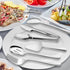 Serving Utensils, XEVOM 6-Piece Stainless Steel Serving Utensil Set Include Serving Spoon, Slotted Serving Spoon, Serving Fork,Serving Tong, Appet...