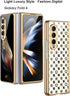 SHIEID Z Fold 4 Case, Galaxy Z Fold 4 Case Ultra-Thin Tempered Glass Phone Case Protective Cover for Samsung Galaxy Z Fold 4 Fashion Electroplated...