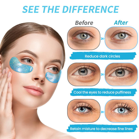 Under Eye Patches for Puffy Eyes - 24 Pairs Retinol Collagen Eye Gel Pads, Reduce Wrinkles, Puffy Eyes, Eye Bags - Eye Mask Skincare, Anti Aging &...