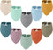 Accmor 10 Pack Muslin Baby Bibs Baby Bandana Drool Bibs 100% Cotton Baby Bibs for Teething and Drooling, Soft Bibs for Baby Girls Boys...