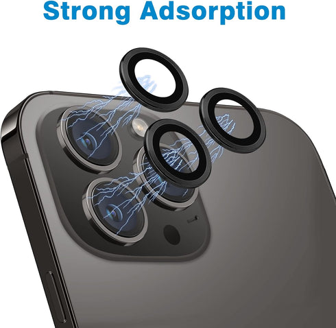 Compatible with iPhone 15 Pro/iPhone 15 Pro Max Camera Lens Protector, Anti-Scratch Lens Cover 9H Tempered Glass Metal Camera Screen Protector Sho...