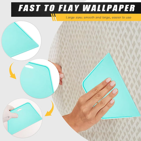 WRAPXERPT Wallpaper Smoothing Tool,Wallpaper Tool Kit for Peel and Stick Wallpaper Hanging,Vinyl Backsplash Tile,Bathroom,Window Film...