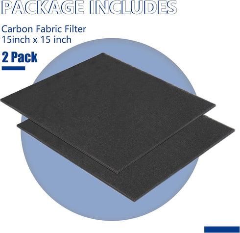 Cut to Fit Foam Pad Pre Filter, Air Purifiers Filter Replacement, Compatible with Most Air Conditioner, Trash Cans, Dehumidifier, 15 x 15 inch, 2 ...