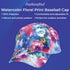 SAGEFINDS Watercolor Floral Print Baseball Cap | All-Over Print | Fashion Accessory | 100% Polyester | Adjusts to Fit Most...