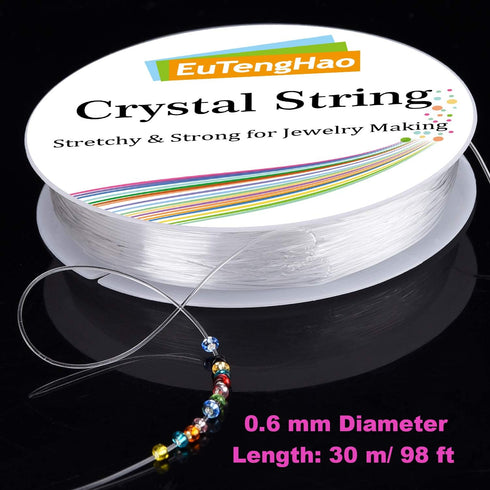 EuTengHao 13200Pcs Glass Seed Beads Small Craft Beads Small Beads for DIY Bracelet Necklaces Crafting Jewelry Making Supplies with Two 0.6mm Clear...
