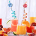 Candyland Party Supplies Drinking Plastic Straws Reusable 24 for Kids Sweet Candy Lollipop Birthday Party Favors with 2 Cleaning brush...