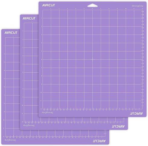 AIRCUT Strong Grip Cutting mat for Cricut Maker 3/Maker 4/Maker/Explore 3/4/Air 2/Air/One(12x12 Inch, 3 Mats) Strong Adhesive Sticky Purple Quilti...
