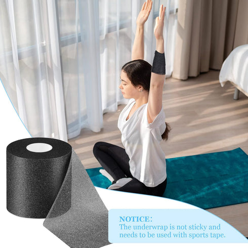 30 Yards Pre-wrap Athletic Tape Foam Underwrap Tape Sports Foam Underwrap Bandage Athletic Foam Tape for Wrists Elbows Knees Ankles Hair, 2.76 Inc...