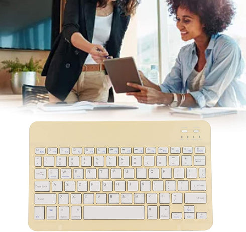 Hilitand Bluetooth Keyboard,Universal Compact Ergonomic Mobile Phone/Tablet/Laptop/PC Typewriter,for Android/iOS/Windows(Yellow)...