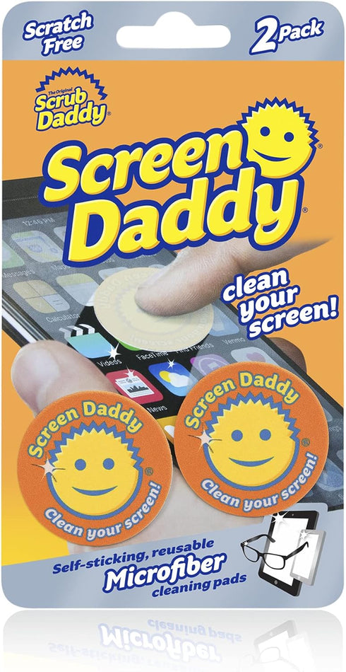 Scrub Daddy Screen Cleaning Microfiber Cloth Pads, Cleaning Pads for Phone, Computer Screen, Eye Glasses, Lenses, Scratch-Free, Streak-Free, Reusa...