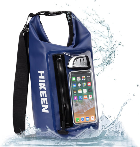IP68 Waterproof Dry Bag 5L - Waterproof Zip Touch Screen Phone Case Keeps Gear Dry, Lightweight Roll Top Dry Backpack for Kayaking Boating Camping...