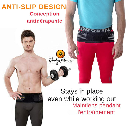 BodyMoves Sacroiliac Si Joint Hip Belt PLUS Extension for men and women-Stabilizing Si Brace Alleviates Inflammation Sciatica Pain Relief- Anti-Sl...