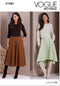 Vogue Misses' Culottes and Skirt Sewing Pattern Packet, Sizes 18-20-22-24-26, Multicolor...
