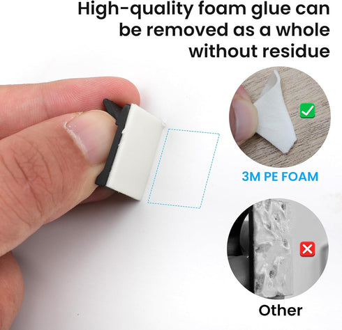 30 Pcs Small Black Adhesive Cable Clips for Cord Management Under Desk Nightstand Phone PC Charger Plug Speaker TV Cord Holder Keeper Hook Wall Wi...