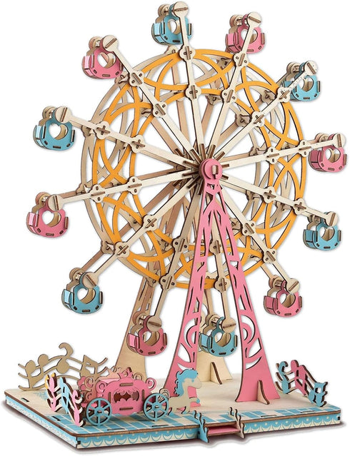 Wooden Ferris Wheel 3D Wooden Puzzle Wooden Building Kit for Birthday Present, Thanksgiving Gift, Valentines Day Gift, New Year Gift...