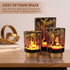 Eywamage Small Battery Operated Table Lamp, Forest Deer Mood Light with Remote, Cordless Glass Lamp for Bedroom Living Room Kitchen Entryway...