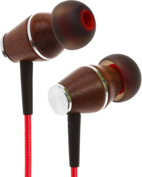Symphonized XTC 2.0 Earbuds with Mic, Premium Genuine Wood Stereo Earphones, Hand-Made in-Ear Noise-isolating Headphones with Tangle-Free Innovati...