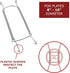 BANBERRY DESIGNS Chrome Vinyl Coated Plate Hanger 8 to 10 Inch - Set of 4 Pcs - Clear Vinyl Sleeves Protect The Plate - Hook and Nail Included...