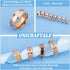 UNICRAFTALE 16pcs Rose Gold Blank Core Ring 8 Sizes Stainless Steel Finger Ring for Inlay Round Grooved Empty Ring Blanks with Velvet Pouches for ...