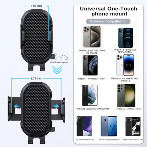 Lopnord Car Phone Holder Mount Cup Holder, Phone Mount for Car Compatible with iPhone 15 14 Pro Max/Samsung Galaxy S24 S23 S22 Ultra, Cell Phone H...