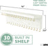 Ilyapa Wall Mounted Jewelry Organizer Shelf, Rustic White Wood - Necklace Holder, Earring and Bracelet Hanger Rack...