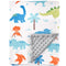 HOMRITAR Baby Blanket for Kids Super Soft Minky Blanket with Dotted Backing, Dinosaurs Multicolor Printed for Toddlers Nursery 30 x 40 inch (75 x ...