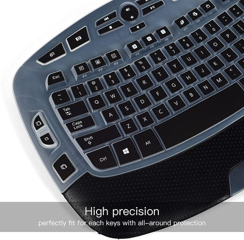 Keyboard Cover for Logitech K350 MK570 MK550 Keyboard Skin for Logitech K350 MK550 MK570 Wireless Wave Keyboard Cover Protective Skin Accessories,...