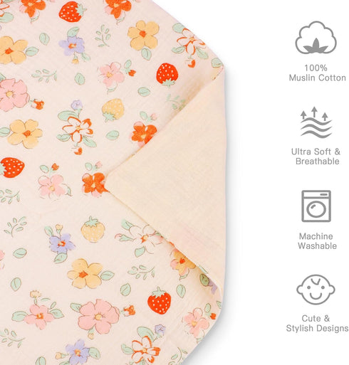 Muslin Baby Blankets for Girls Boys, Super Soft Nursery Blankets 100% Cotton Baby Blankets Neutral 41"x41", Lightweight Crib Blankets for Toddlers...
