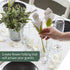 Peleg Design Bloom Napkin Holders for Tables, Set of 4 Green Stemmed Plastic Twist Flower Buds Serviette Holders Plus White Napkins for Making Ori...