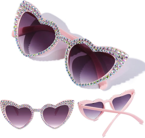 YOGFIT Heart Sunglasses for Women Fashion Classic Love Eye Protection Sunglasses Vintage Cute Heart Sunglasses...