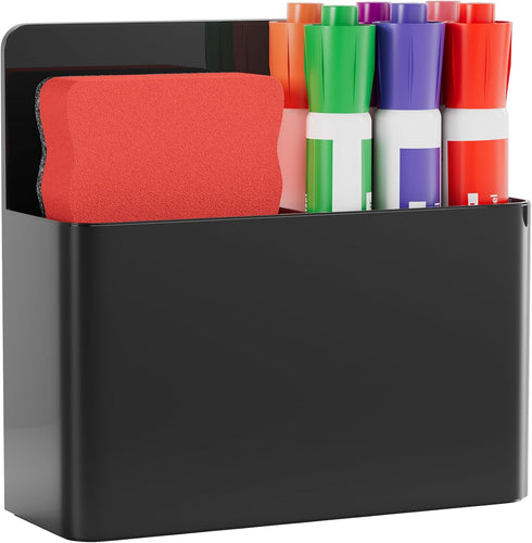 MaxGear Dry Erase Marker Holder Magnetic Pen Holder for Fridge, Dry Erase Board & Locker Organizer, Remote Control Holder for Wall Marker Holder, ...
